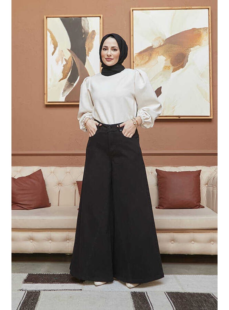 Neways Siyah Gabardin Pantolon Etek