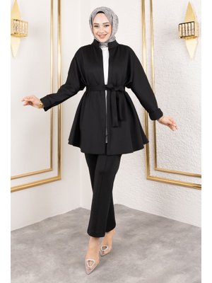 Tesettür Dünyası Siyah Lara Scuba Takım