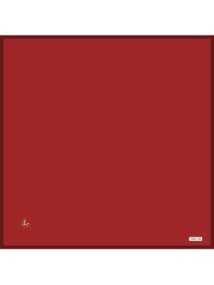 19v69 ITALIA Kırmızı Düz Renk Black Seri Twill Eşarp Askısı İle Birlikte 90x90 Cm