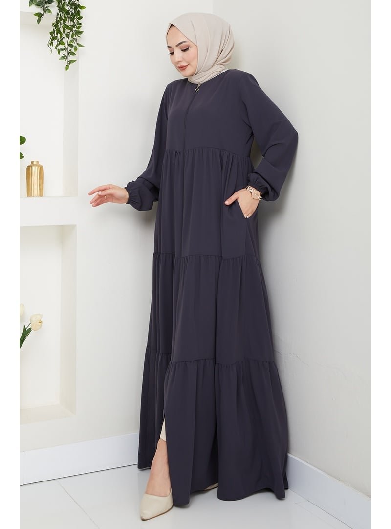 InStyle Üç Büzgülü Füme Ferace