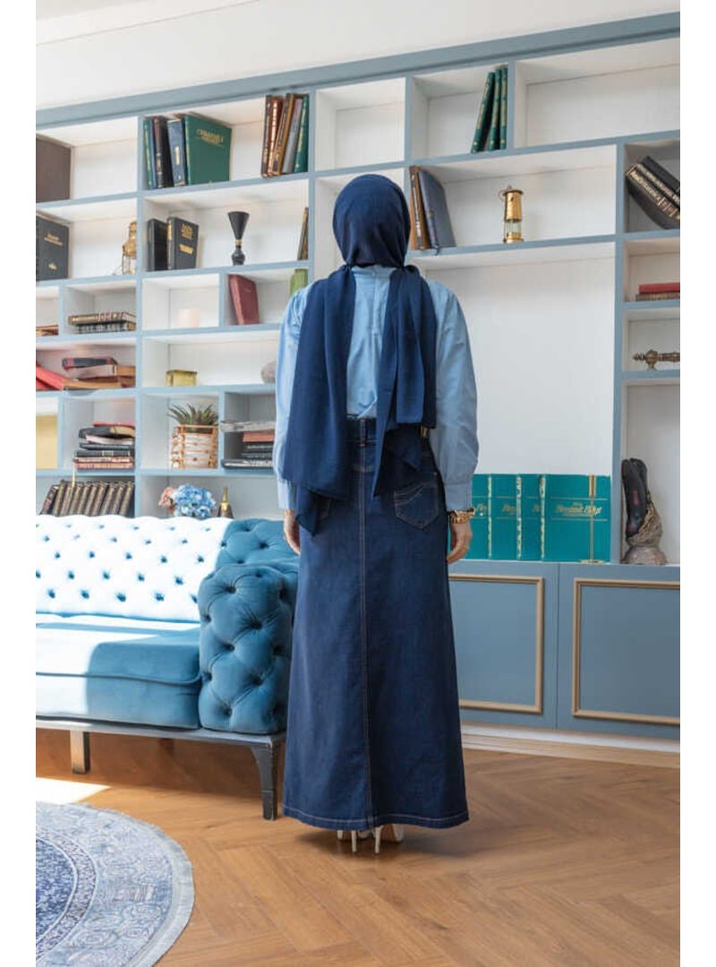 Neways Lacivert Denim Etek