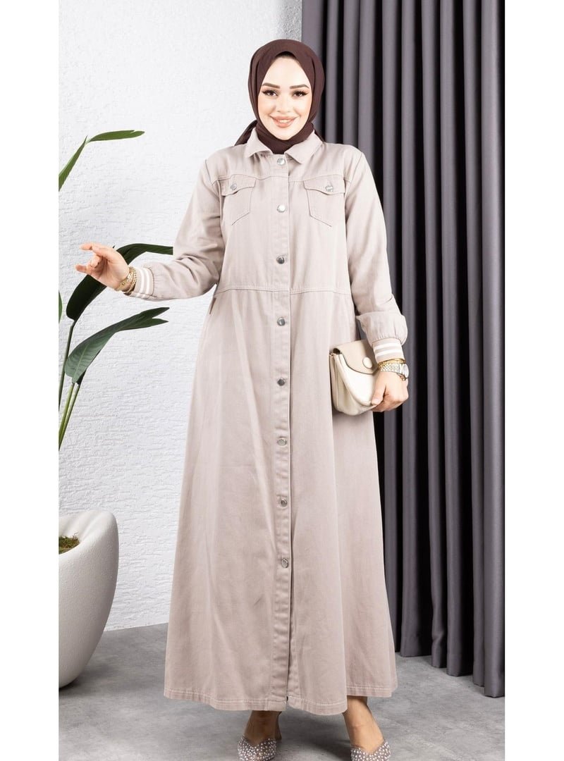 Harmatime butik Düğmeli Pamuk Gabardin Kap