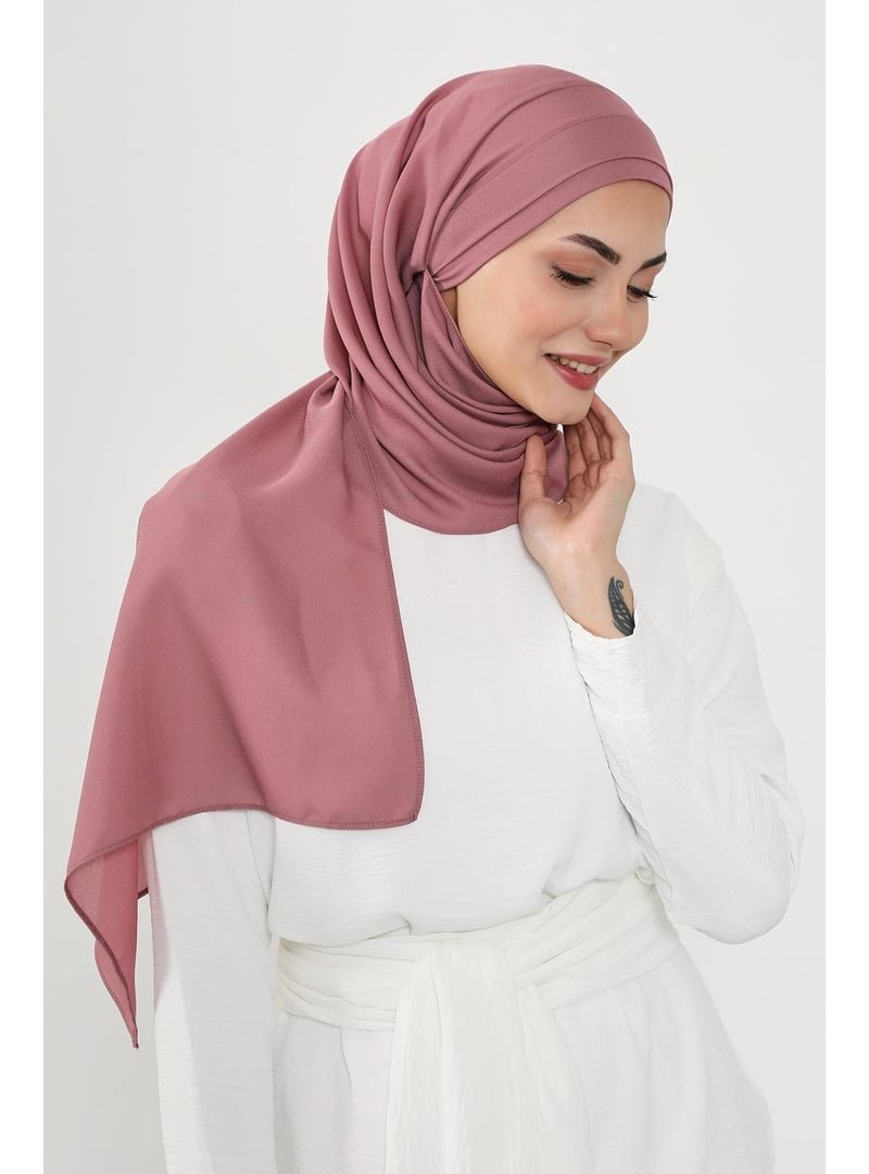 Aisha`s Design Gül Kurusu Önü Pileli Tasarım Krep Pratik Şal,ps