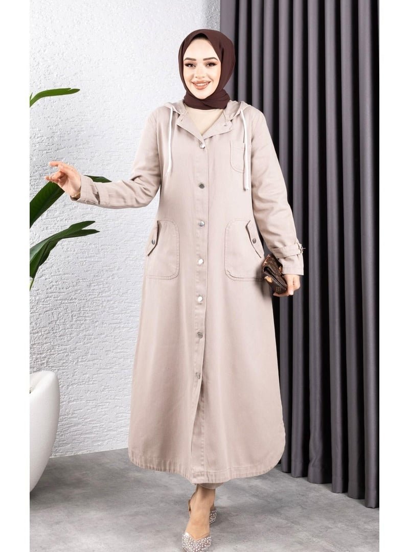 Harmatime butik Düğmeli Cepli Gabardin Kap