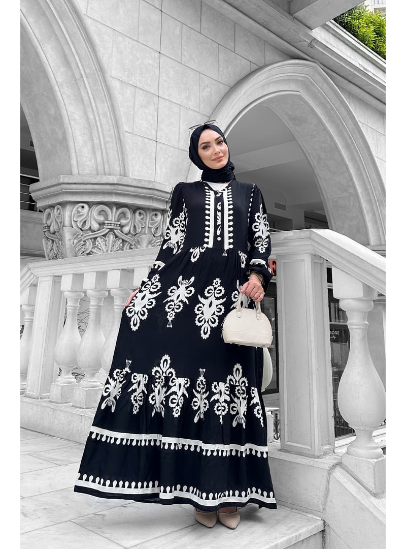 Liz Butik Siyah Viyona Elbise