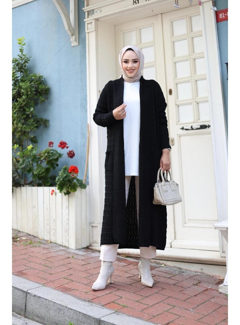 Harmatime butik Örgülü Triko Hırka