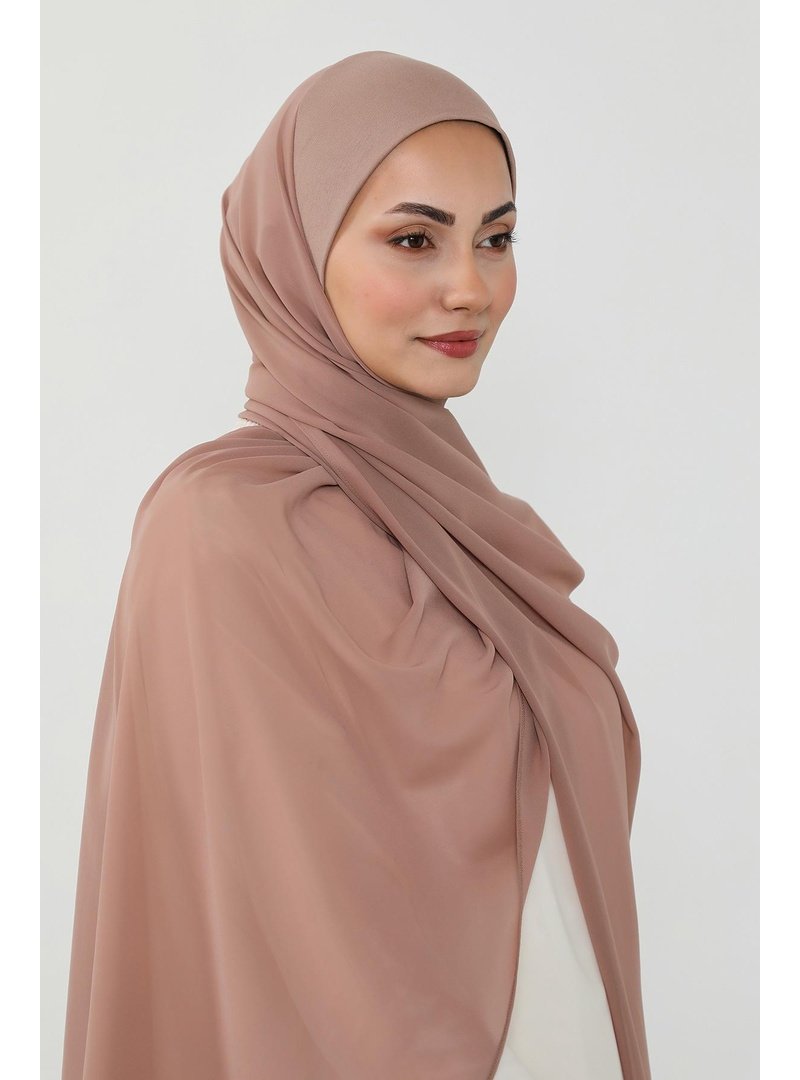 Aisha`s Design Koyu Vizon Penye İç Boneli Pratik Şifon Şal,ps