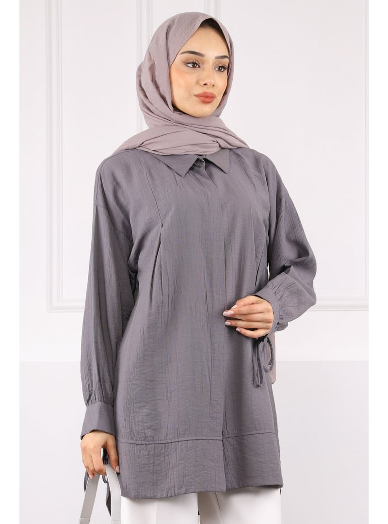 İmaj Butik Füme Kol Bağlamalı Tunik