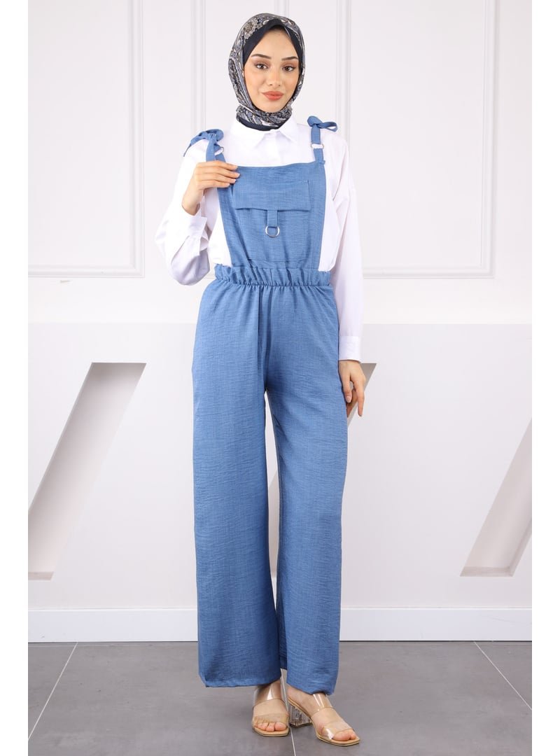 İmaj Butik İndigo Cep Detaylı Tulum
