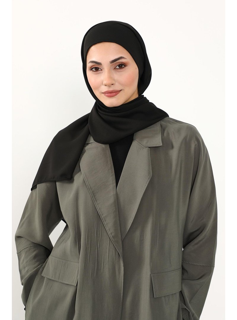 Aisha`s Design Siyah Pratik Krep Şal,ps