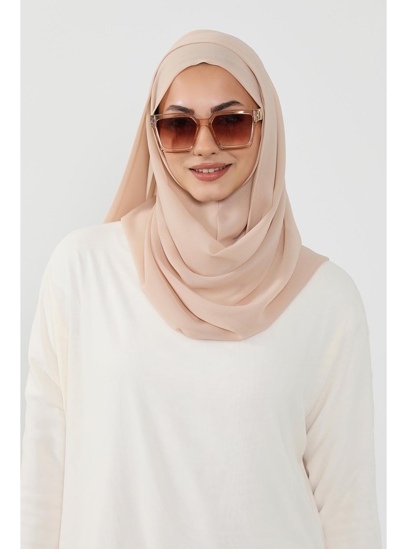 Aisha`s Design Açık Vizon Pratik Şifon Şal,ps