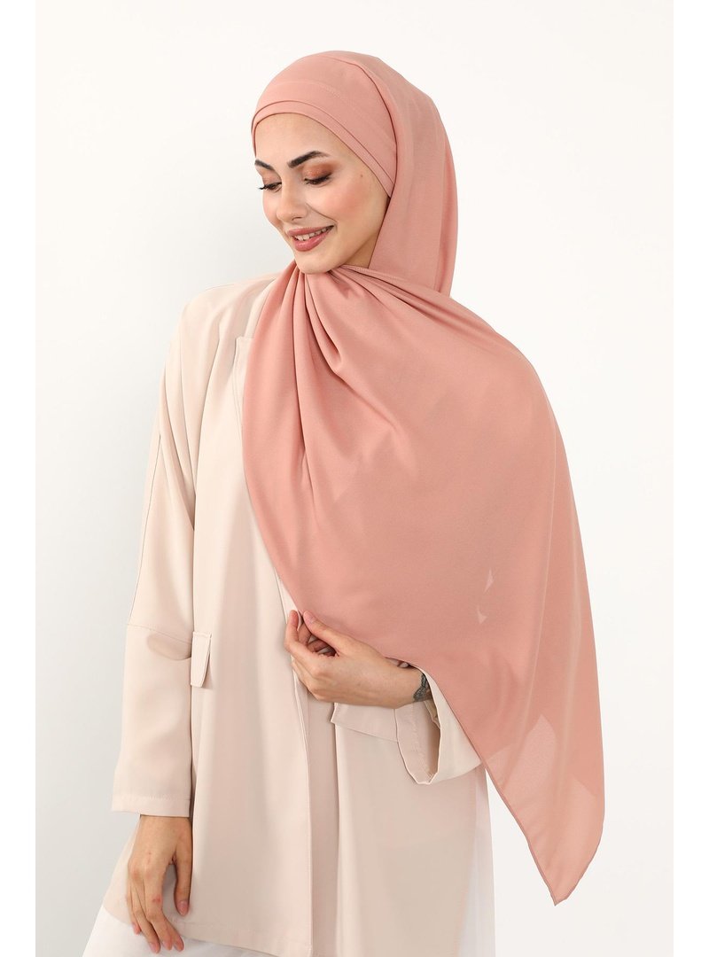 Aisha`s Design Kapiçino Önü Pileli Tasarım Krep Pratik Şal,ps