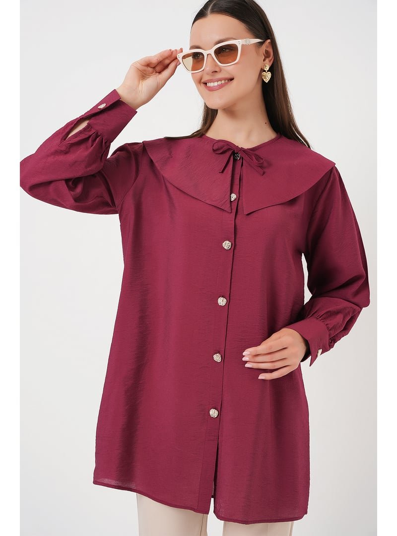 Bigdart Bordo Bebe Yaka Uzun Tunik