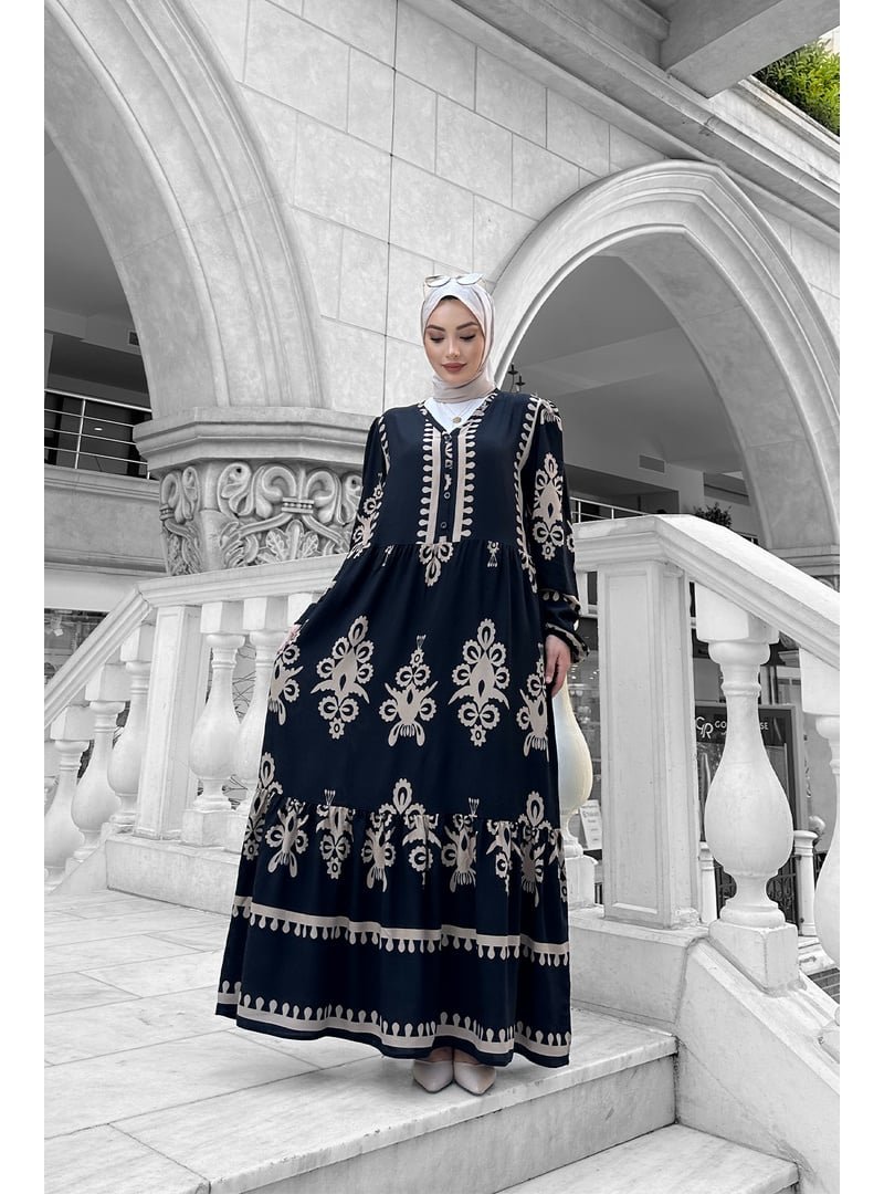 Liz Butik Bej Viyona Elbise