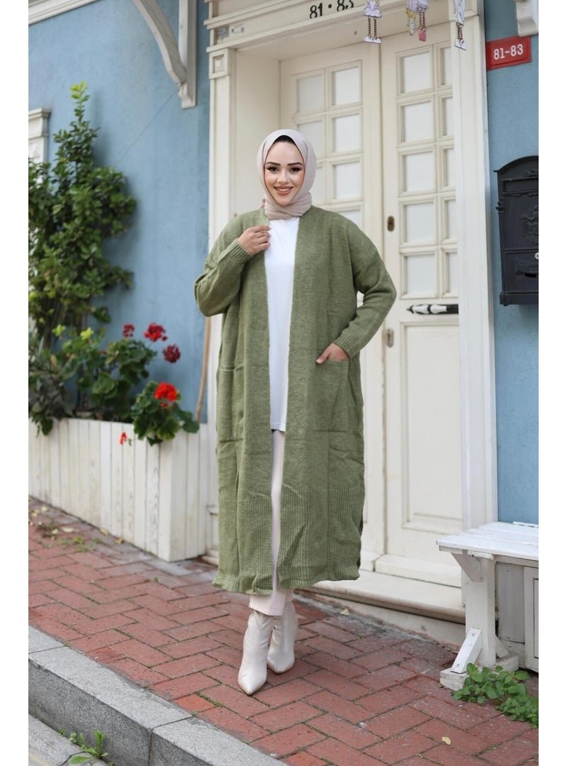 Harmatime butik Uzun Cepli Triko Hırka