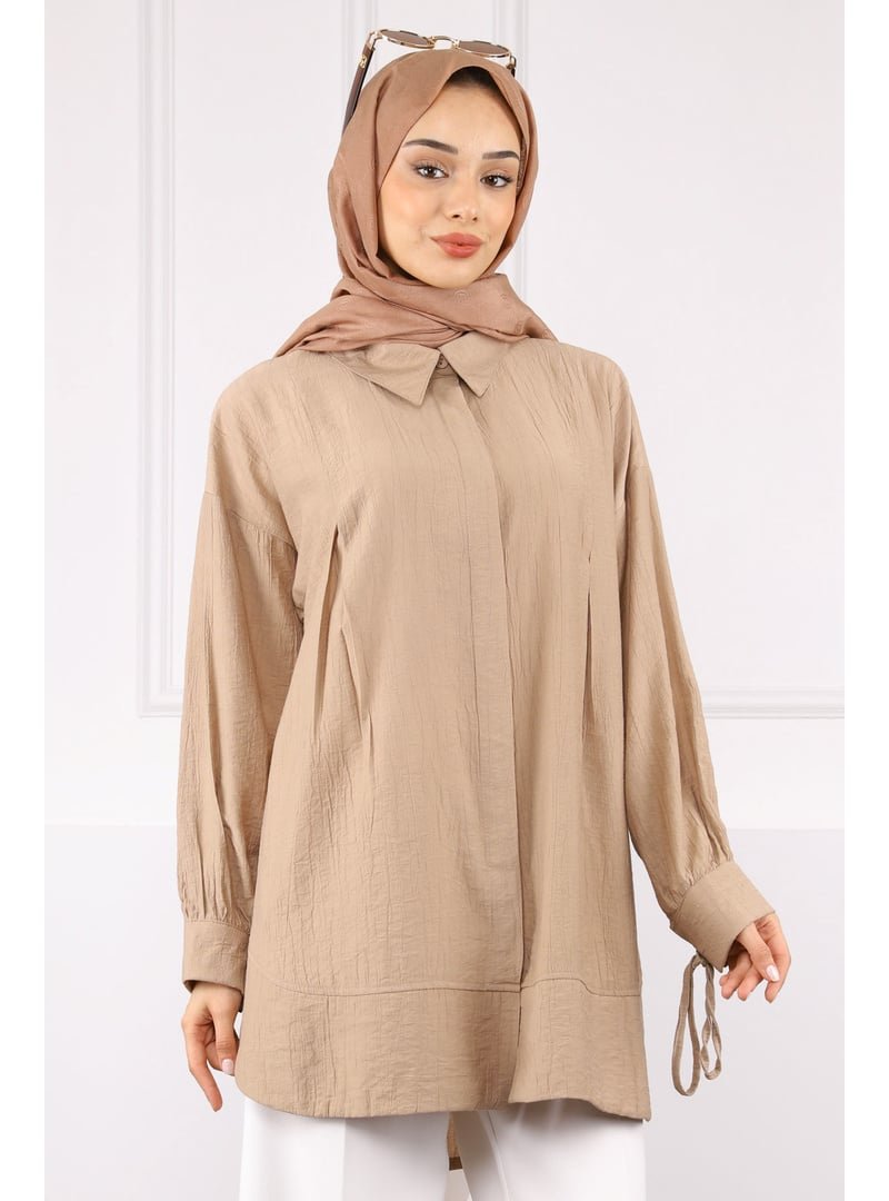 İmaj Butik Vizon Kol Bağlamalı Tunik