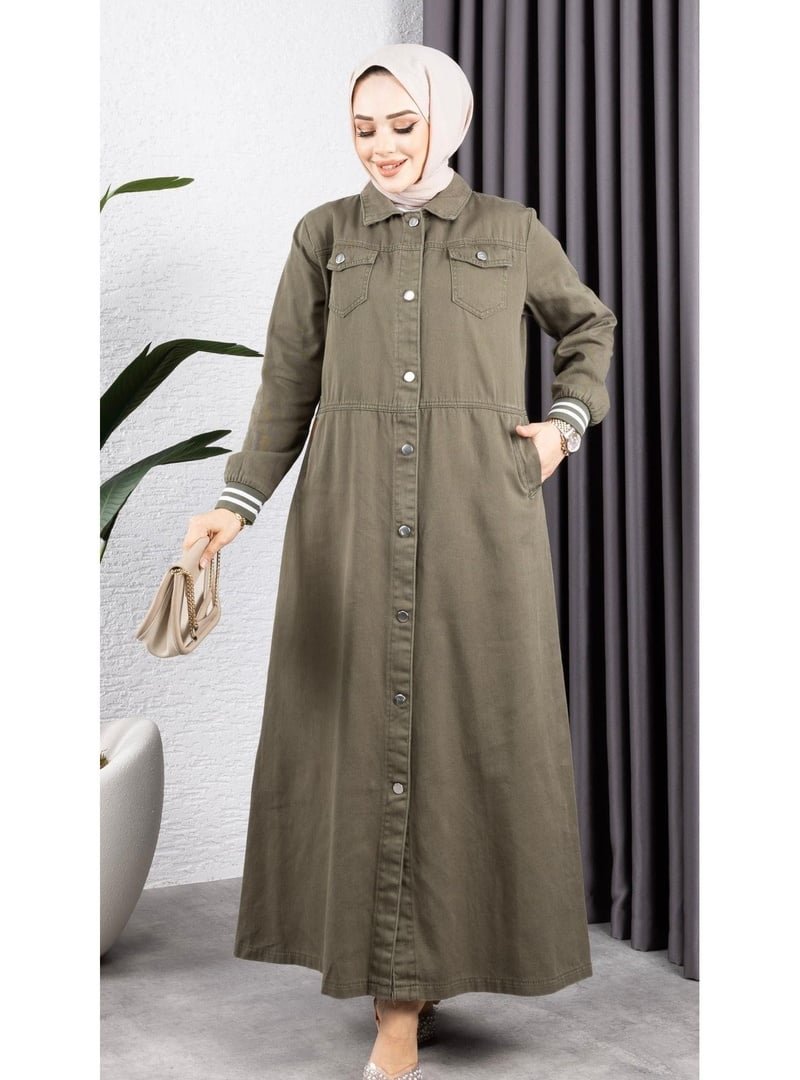 Harmatime butik Düğmeli Pamuk Gabardin Kap