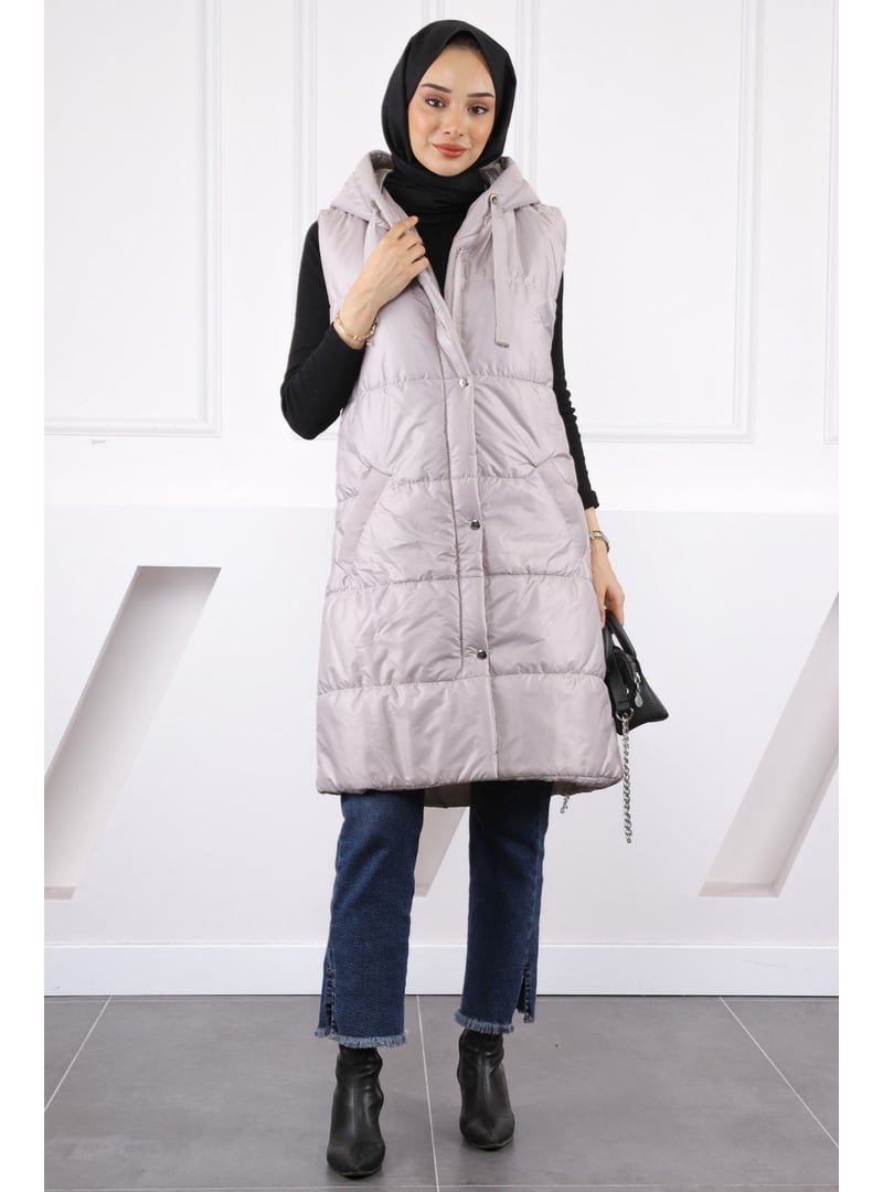 İmaj Butik Taş Kapüşonlu Şişme Yelek