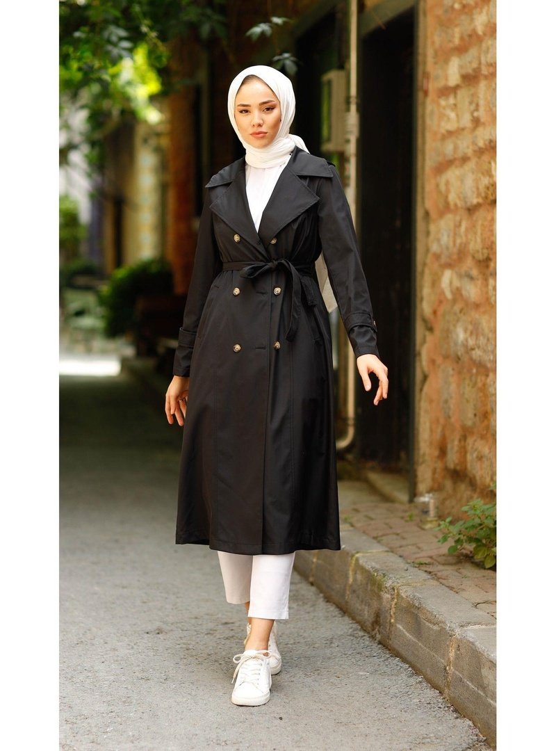 Harmatime butik Cepli Kuşaklı Trençkot