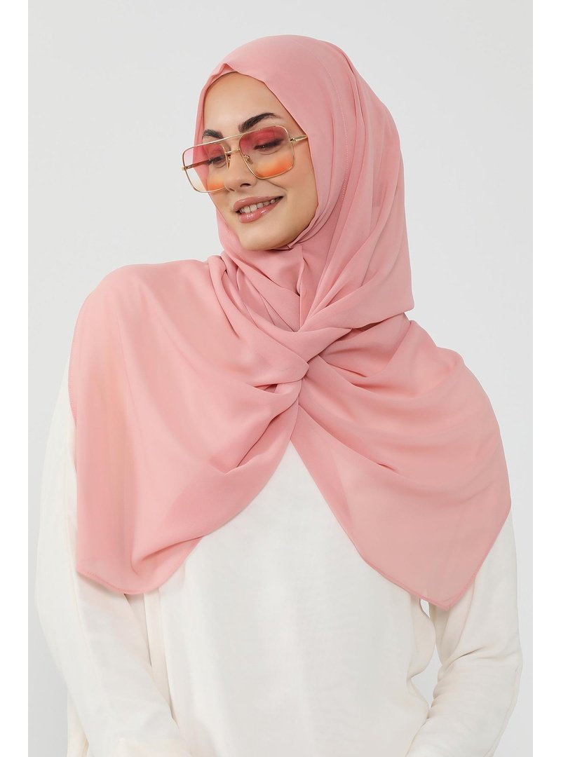 Aisha`s Design Pudra Penye İç Boneli Pratik Şifon Şal,ps