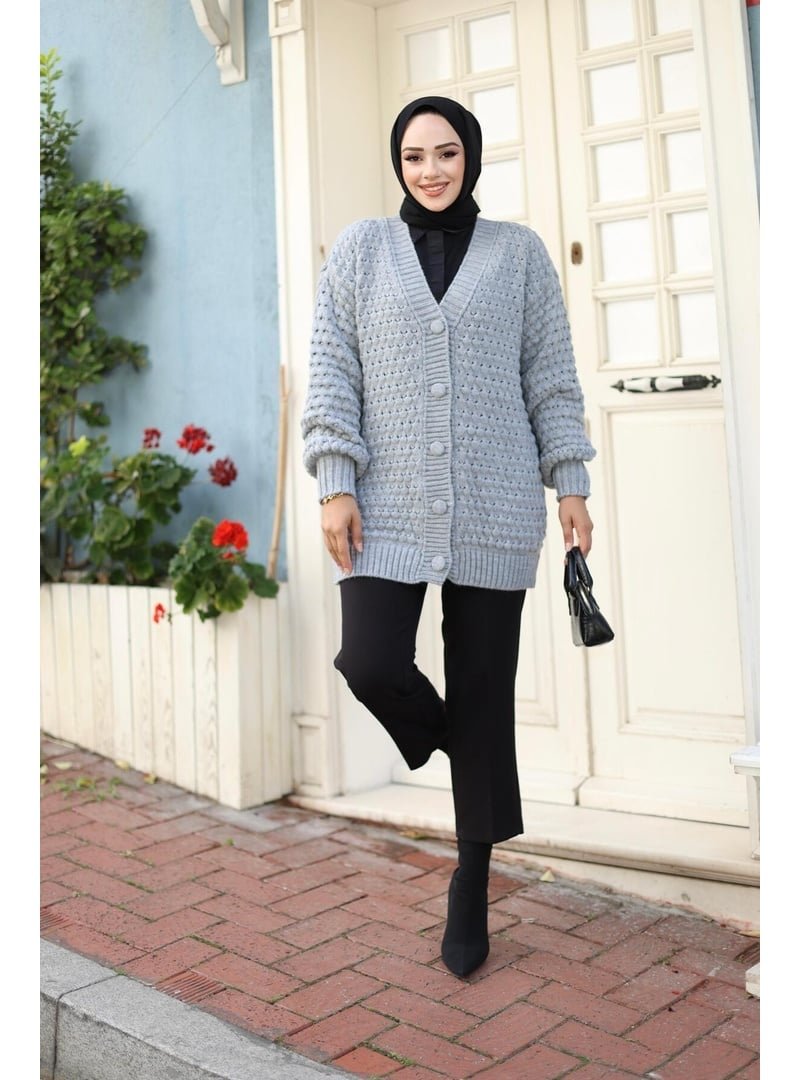 Harmatime butik Düğmeli Örme Triko Hırka