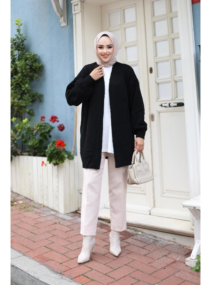 Harmatime butik Balon Kol Triko Hırka