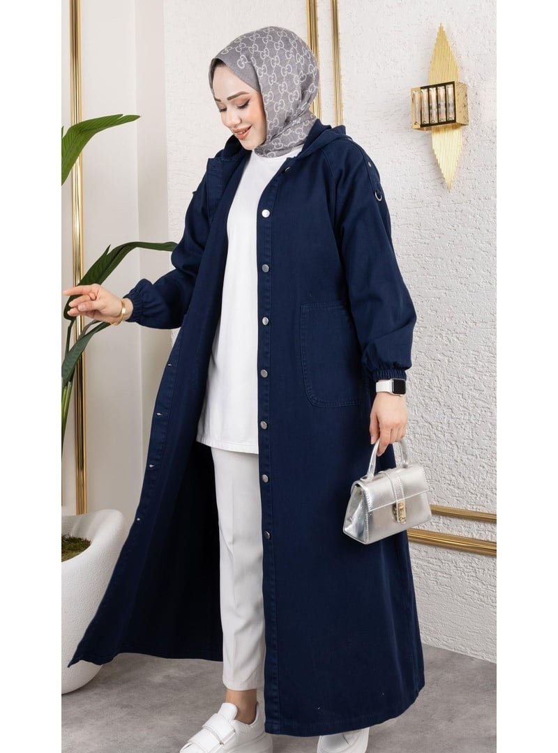 Harmatime butik Düğmeli Cepli Gabardin Kap