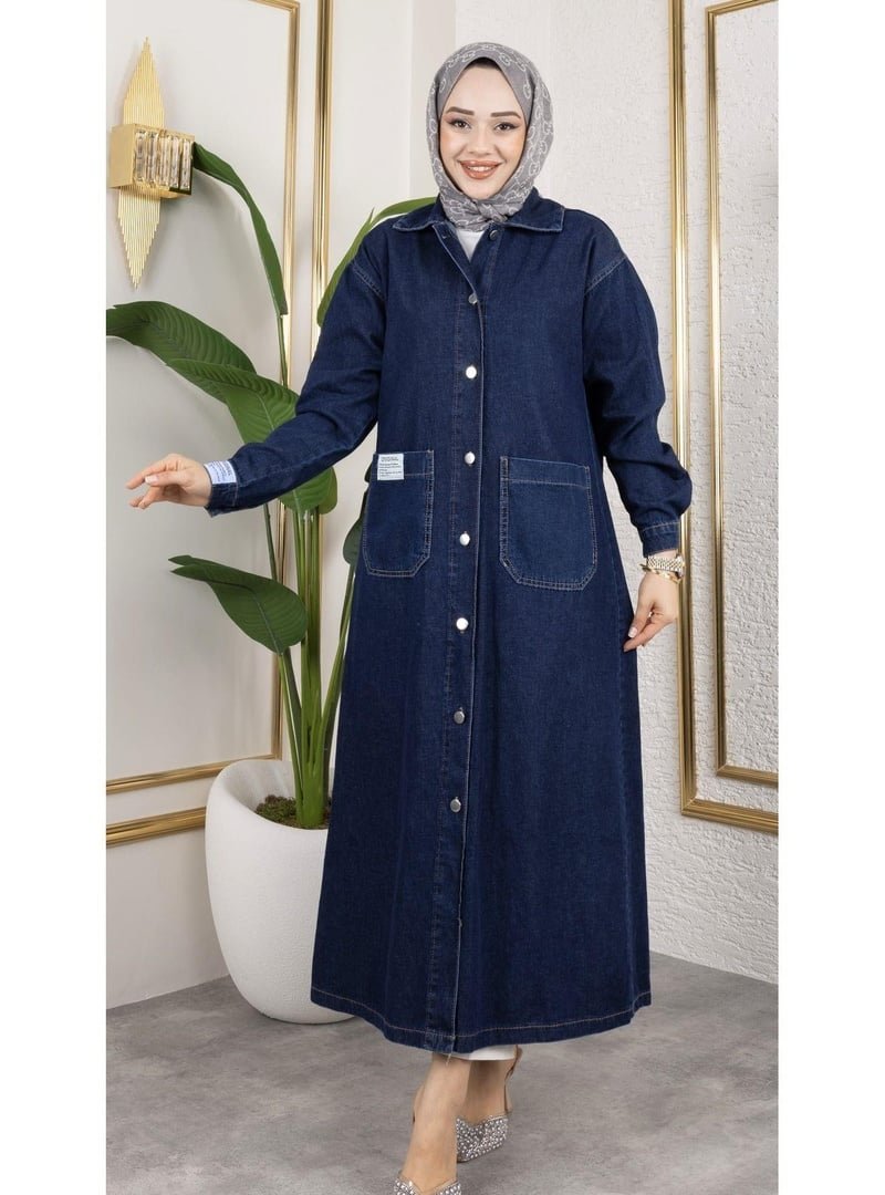 Harmatime butik Düğmeli Uzun Kot Kap