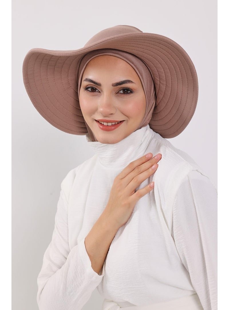 Aisha`s Design Vizon Türban Üzeri Penye Pratik Tak Çık Fiyonklu Şapka,sp 4,sp