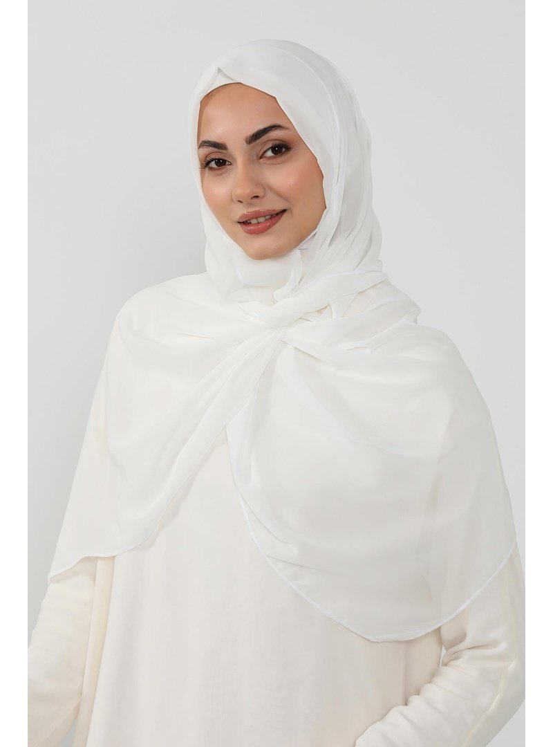 Aisha`s Design Krem Penye İç Boneli Pratik Şifon Şal,ps