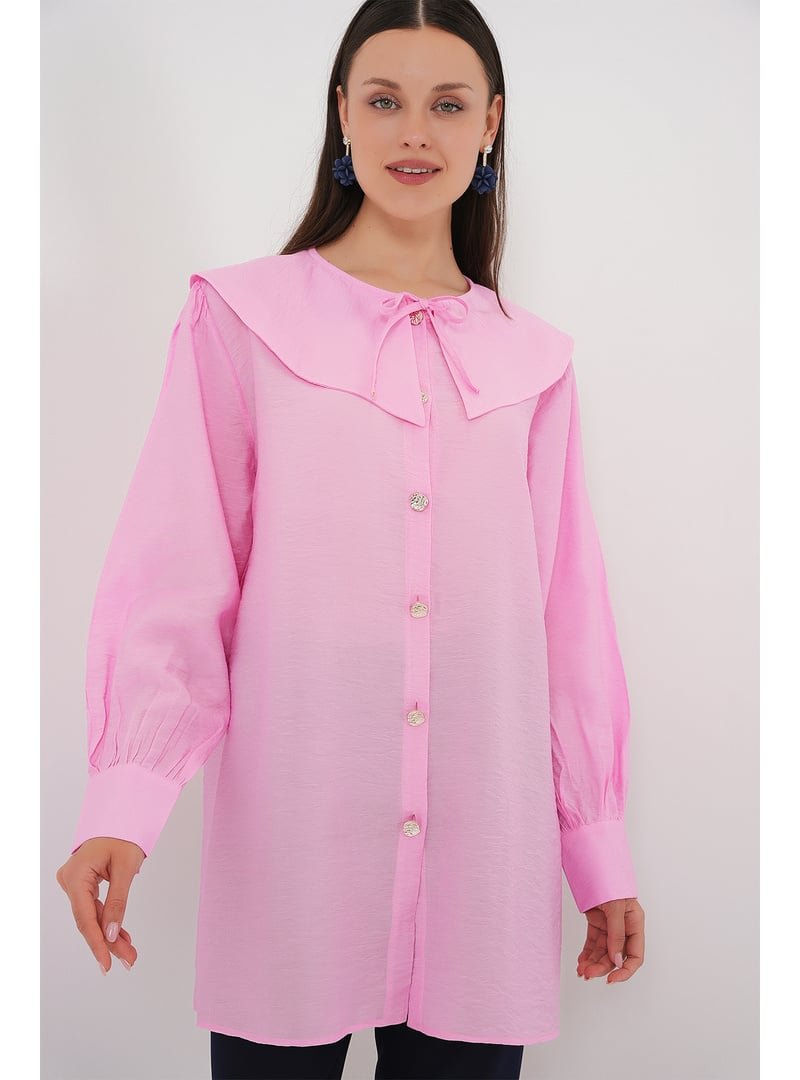 Bigdart Pembe Bebe Yaka Uzun Tunik