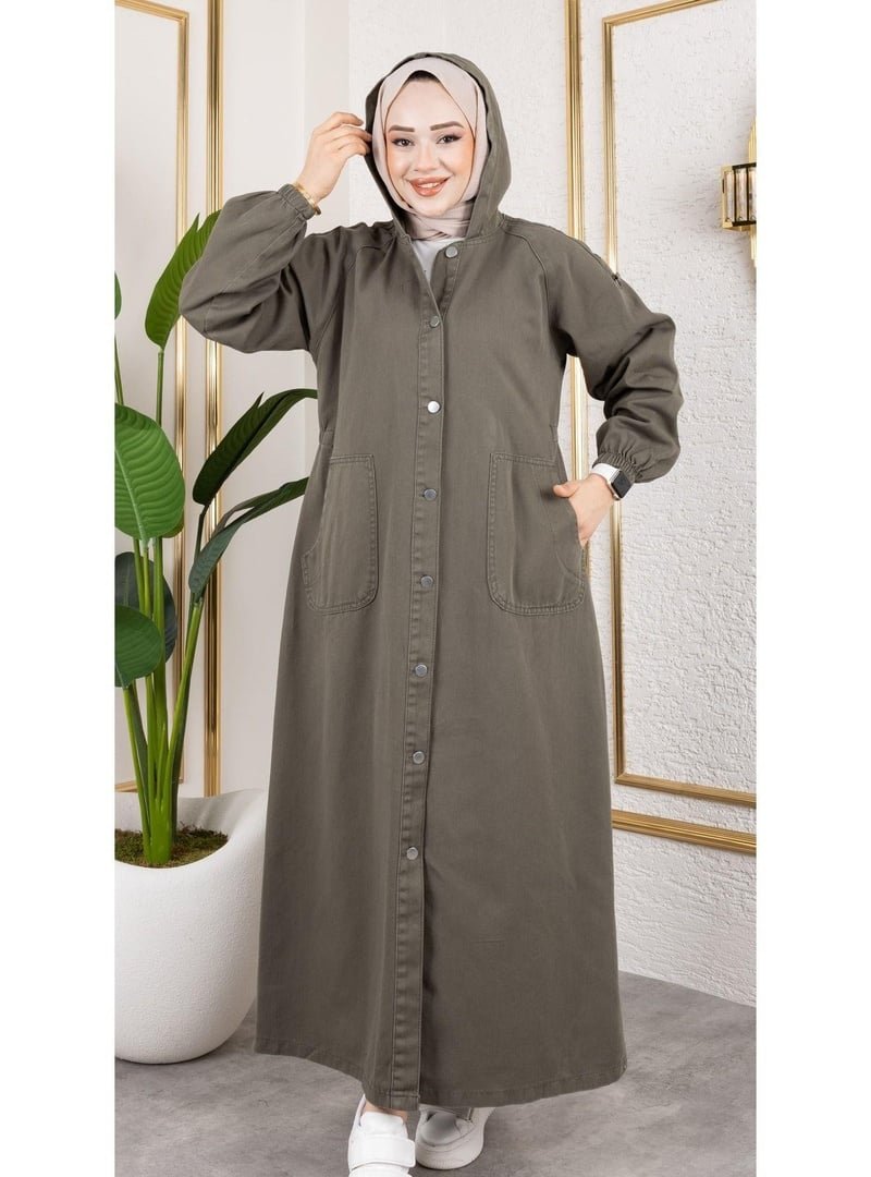 Harmatime butik Düğmeli Cepli Gabardin Kap