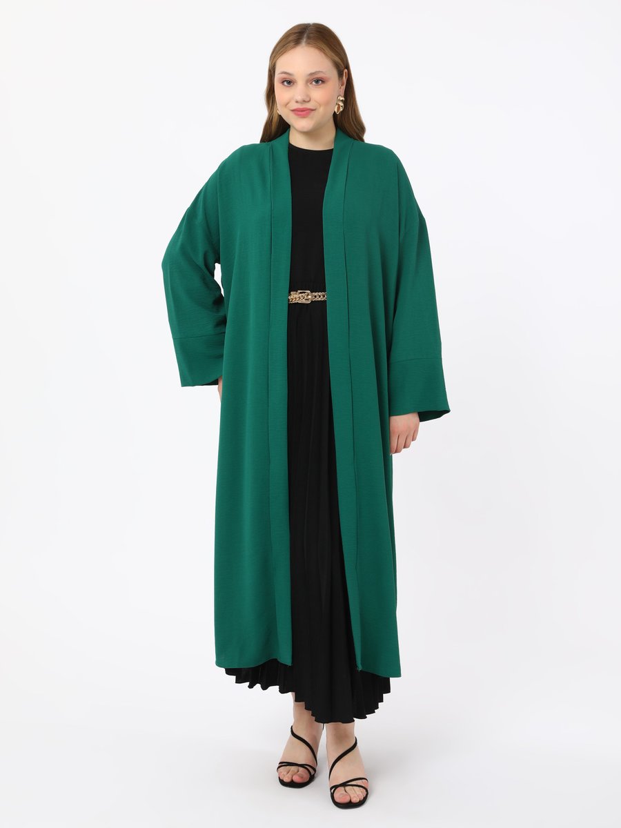 Alia Büyük Beden Kimono Zümrüt Yesili