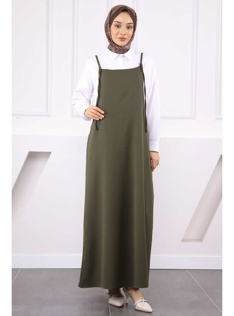 İmaj Butik Koyu Haki İp Askılı Jile