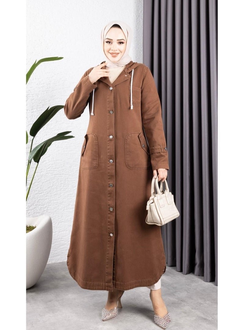 Harmatime butik Düğmeli Cepli Gabardin Kap