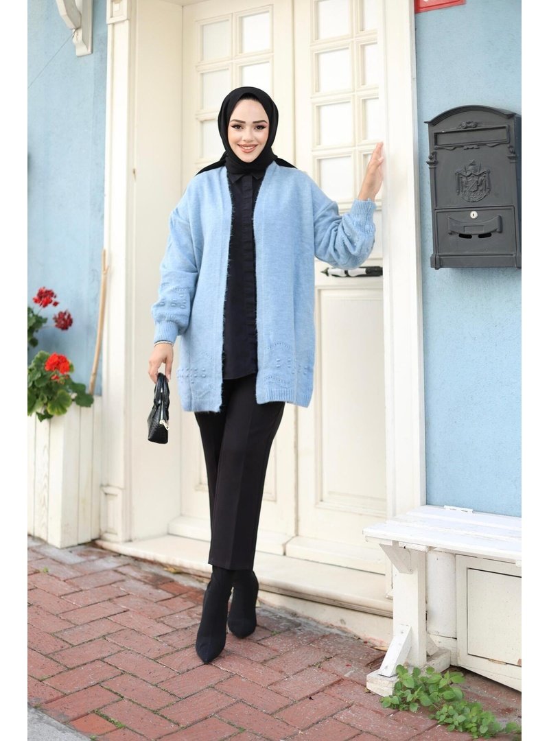 Harmatime butik Balon Kol Triko Hırka