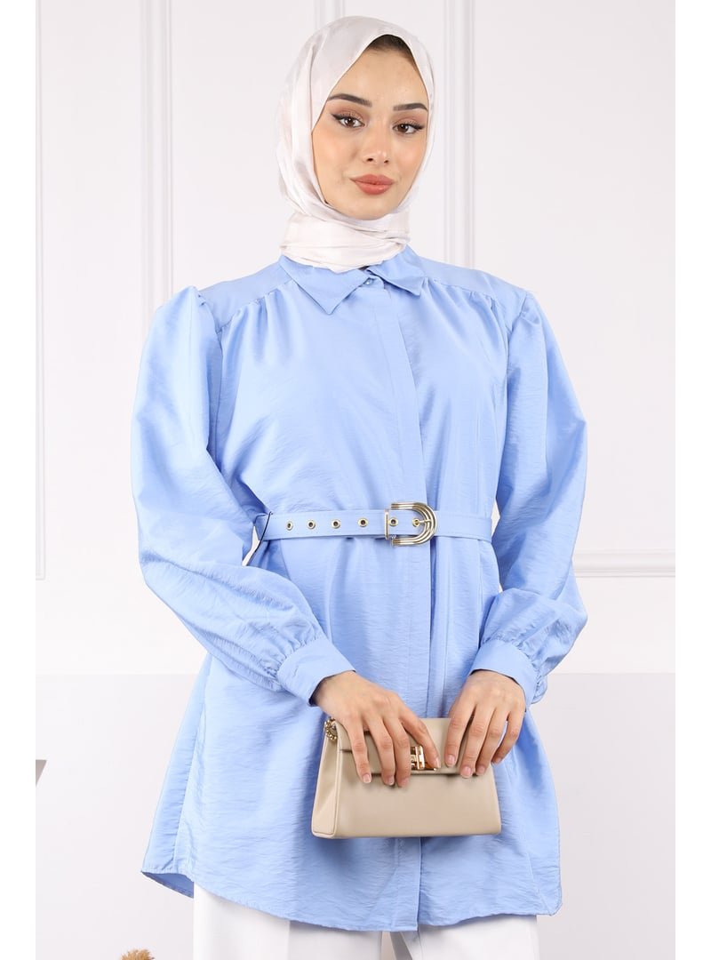 İmaj Butik Bebe Mavi Kemerli Modal Tunik