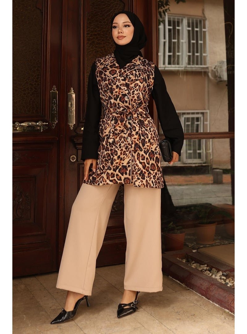 MISSVALLE Vizon Leopar Desenli İkili Takım