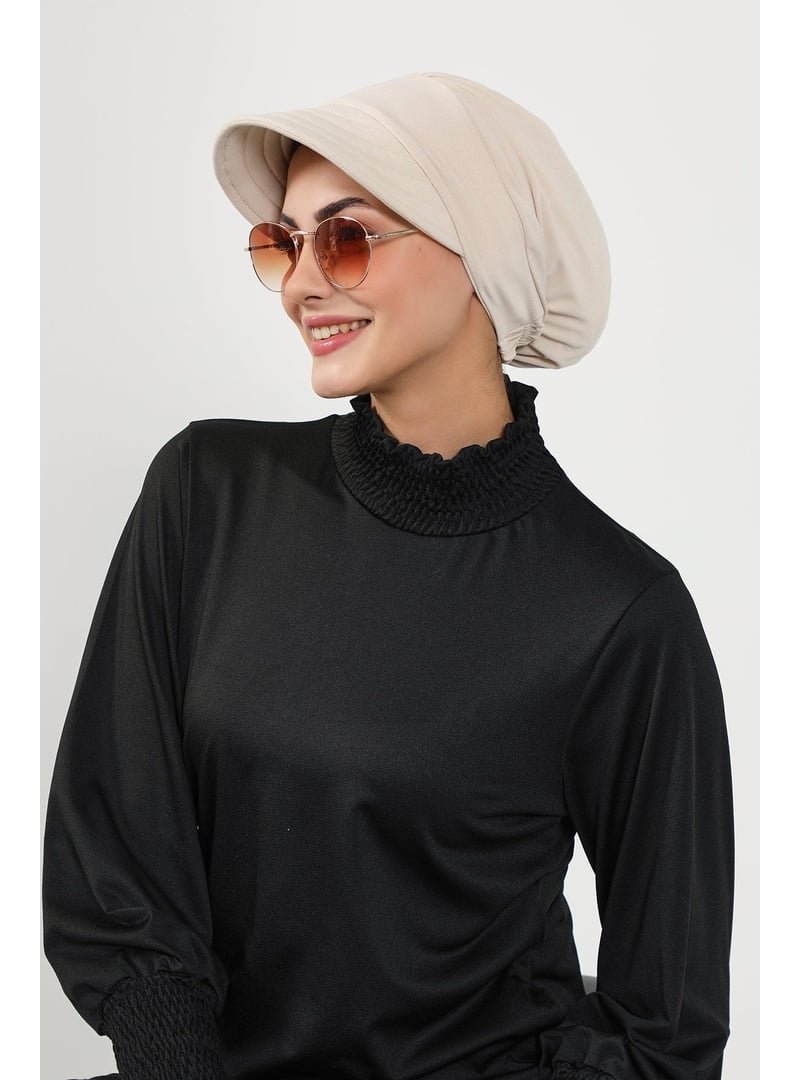 Aisha`s Design 73sn Bej Siperlikli (deniz,havuz) Yüzücü Bonesi,b
