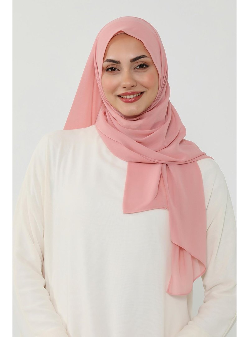 Aisha`s Design Pudra Penye İç Boneli Pratik Şifon Şal,ps
