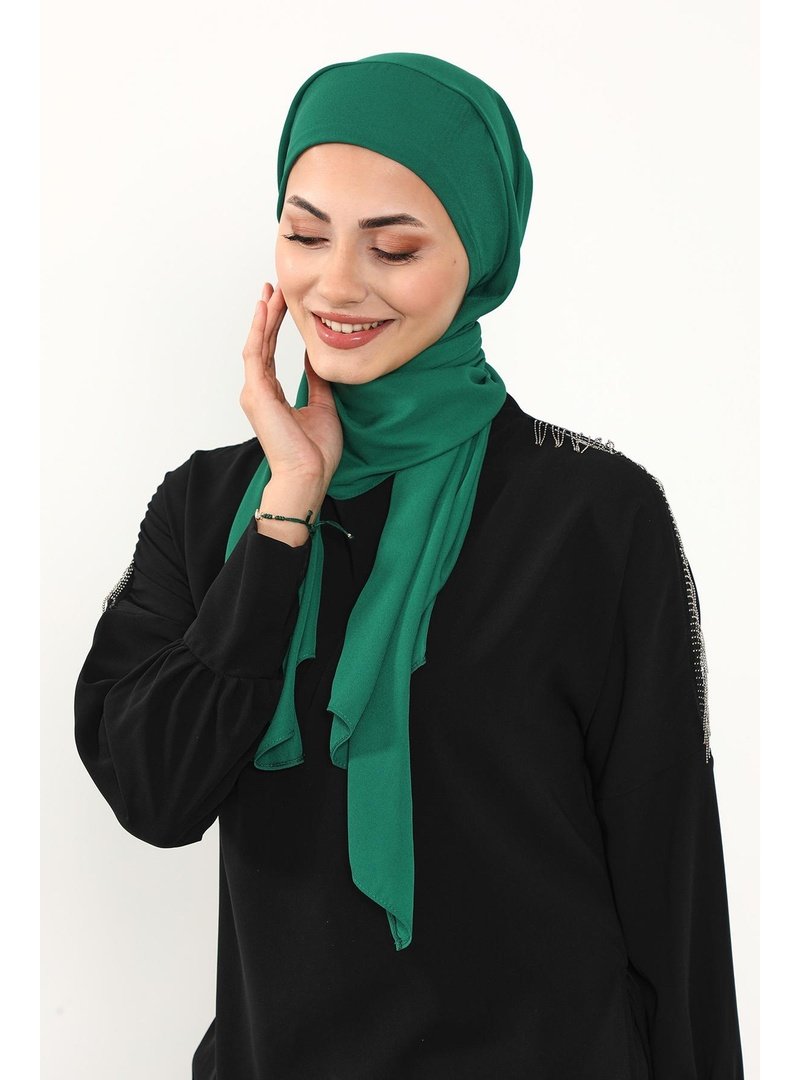 Aisha`s Design Yeşil Pratik Krep Şal,ps
