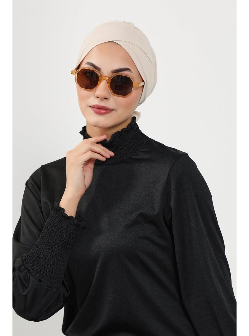 Aisha`s Design 31sn Bej Kuşaklı (deniz,havuz) Yüzücü Bonesi,b