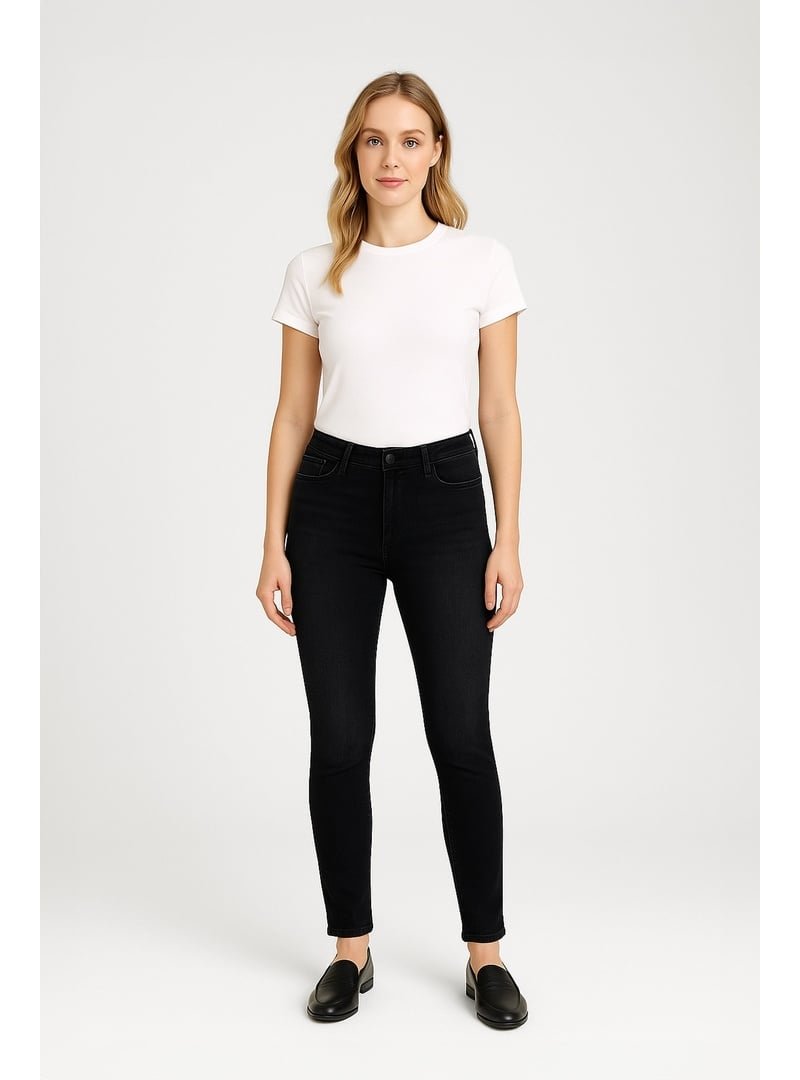 Markapia Skinny Fit Dar Paça Likralı Antrasit Jean Pantolon