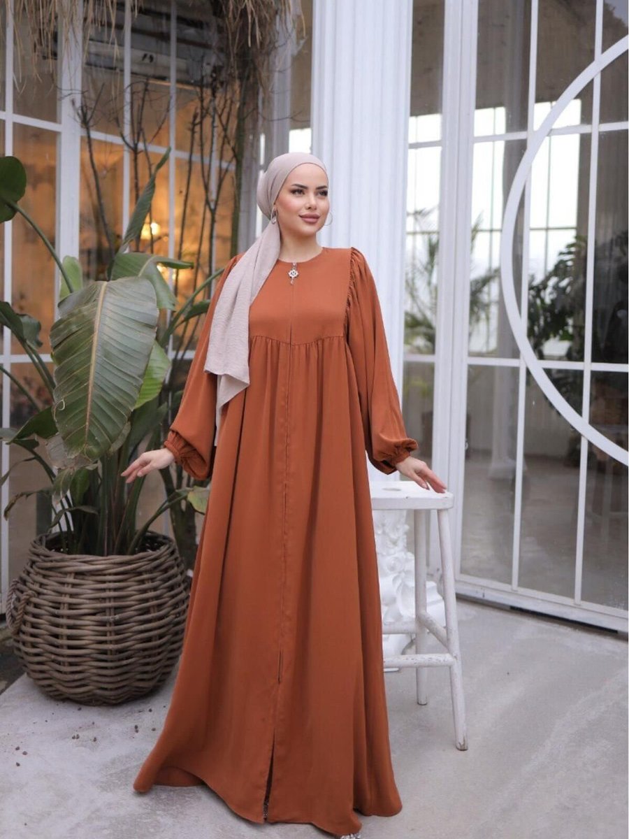 Nissra Kiremit Ankanoor Balon Kollu Oversize Ferace