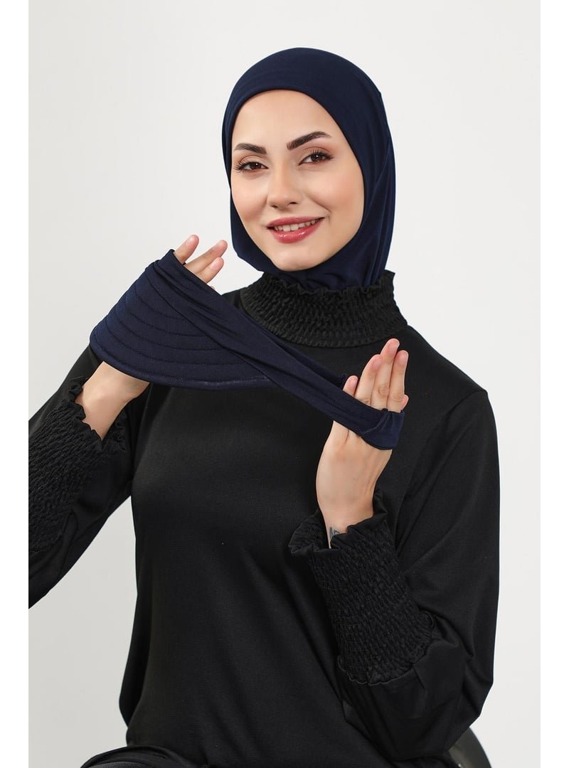 Aisha`s Design 5sn Lacivert Türban Üzeri (deniz,havuz İçiin Uygun) Siperlik Şapka,sp