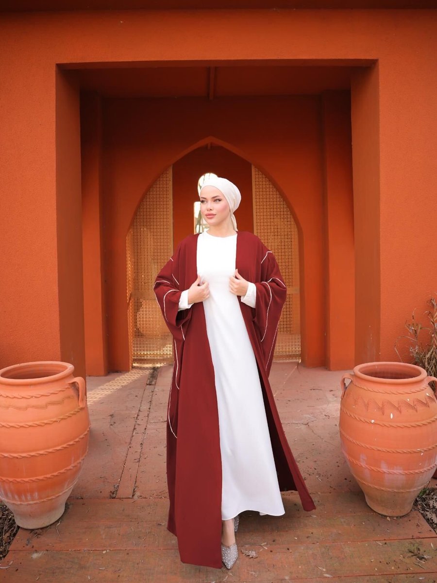 Nissra Bordo Ankanoor Biyeli Abaya Takım
