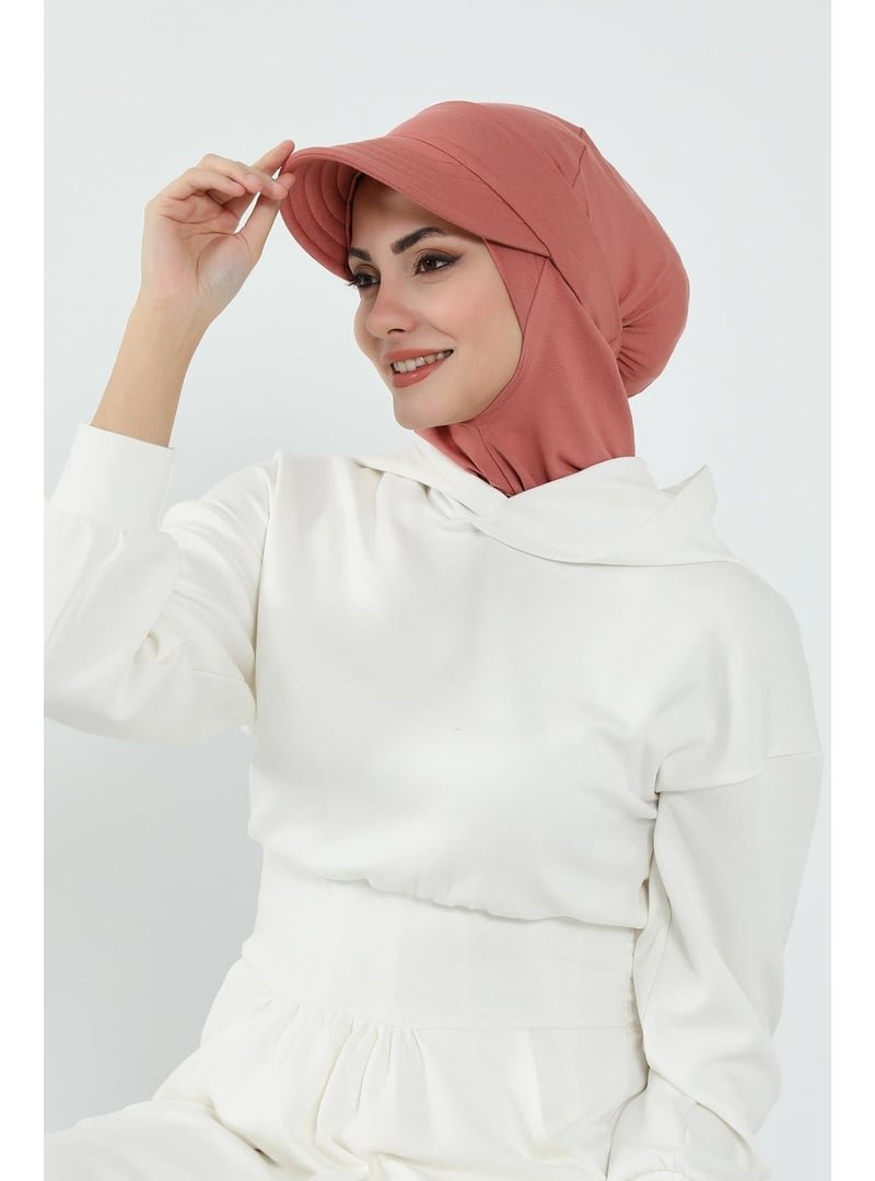Aisha`s Design 5p Somon Türban Üzeri Siperlik Şapka,sp