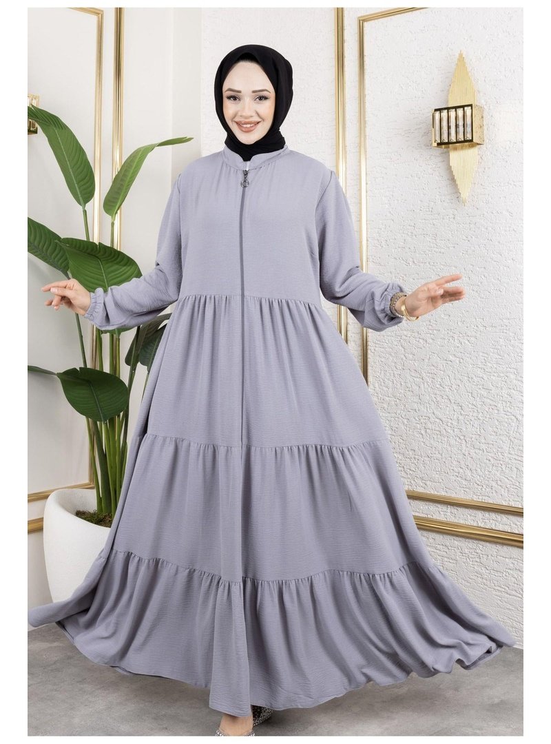 Harmatime butik Fermuarlı Cepli Ayrobin Ferace