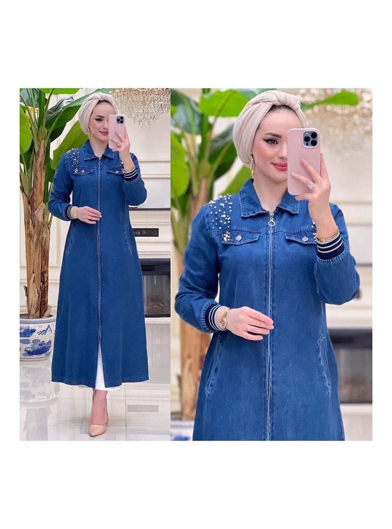 Harmatime butik Omzu Taşlı Kot Kap
