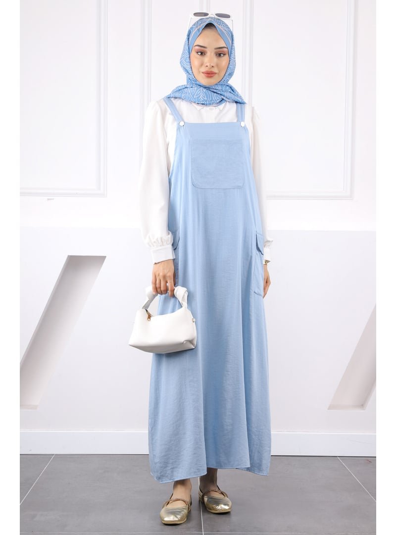İmaj Butik Buz Mavi Gömlek Kombinli Jile İkili Takım